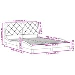 vidaXL Cadre de lit sans matelas crème 140x190 cm tissu