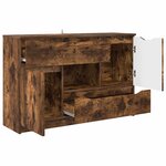 vidaXL Buffet avec tiroir Chêne fumé 100 x 30 x 65 6 Bois d'ingénierie