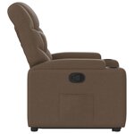 vidaXL Fauteuil inclinable Marron Tissu