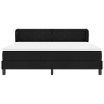 Lit box spring vidaXL avec matelas noir 180x200 cm en tissu