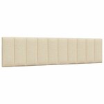 vidaXL Lit avec matelas crème 200x200 cm tissu