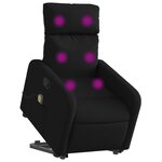 vidaXL Fauteuil de massage inclinable Noir Tissu
