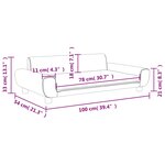 vidaXL Canapé pour enfants bleu 100x54x33 cm velours