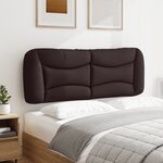 vidaXL Coussin de tête de lit marron foncé 140 cm tissu