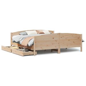 vidaXL Cadre de lit sans matelas 200x200 cm bois massif de pin
