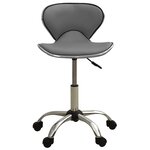 Chaise fauteuil siège de bureau informatique étude similicuir gris 02_0024025
