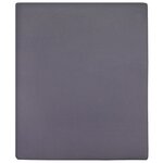 vidaXL Drap-housse Jersey Anthracite 160x200 cm Coton