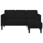 vidaXL Ensemble de Canapés Noir 173 x 131 x 67 cm Velours