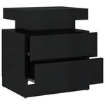 vidaXL Table de chevet Noir brillant 45x35x52 cm Aggloméré