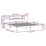 vidaXL Lit bibliothèque sans matelas blanc 200x200 cm bois pin massif