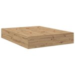 vidaXL Cadre de lit avec rangement avec tiroir Chêne artisanal 150 cm