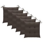 vidaXL Chaises Batavia avec coussins 6 Pièces Bois de teck solide