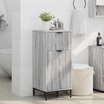 vidaXL Cabinet de salle de bain Sonoma gris 39.5 x 36 x 88 cm