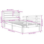 vidaXL Cadre de lit avec tête de lit sans matelas 90x190 cm
