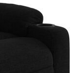 vidaXL Fauteuil inclinable Noir Tissu