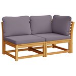 vidaXL Salon de jardin avec coussins 9 Pièces bois massif d'acacia