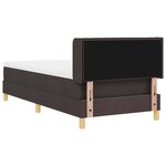 vidaXL Lit à ressorts avec matelas Marron foncé 200 x 90 cm tissu