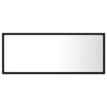 vidaXL Miroir à LED de salle de bain Noir 100x8 5x37 cm Acrylique