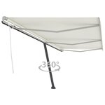 vidaXL Auvent manuel rétractable sur pied 600x300 cm Crème