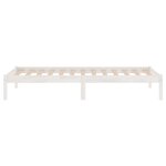 vidaXL Cadre de lit sans matelas blanc bois massif