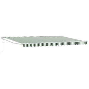 vidaXL Auvent Rétractable Vert et blanc 500 × 300 cm