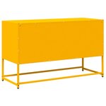 vidaXL Meuble TV jaune moutarde 100 5x39x60 5 cm acier laminé à froid