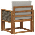 vidaXL Sofa de milieu extérieur Bois d'Acacia Massif Naturel