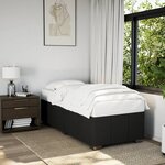 vidaXL Cadre de lit sans matelas noir 90x190 cm tissu