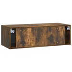 vidaXL Meuble TV mural Chêne fumé 98 x 41 x 30 cm Bois d'ingénierie