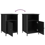 vidaXL Tables de chevet 2 Pièces noir 40x42x60 cm bois d'ingénierie