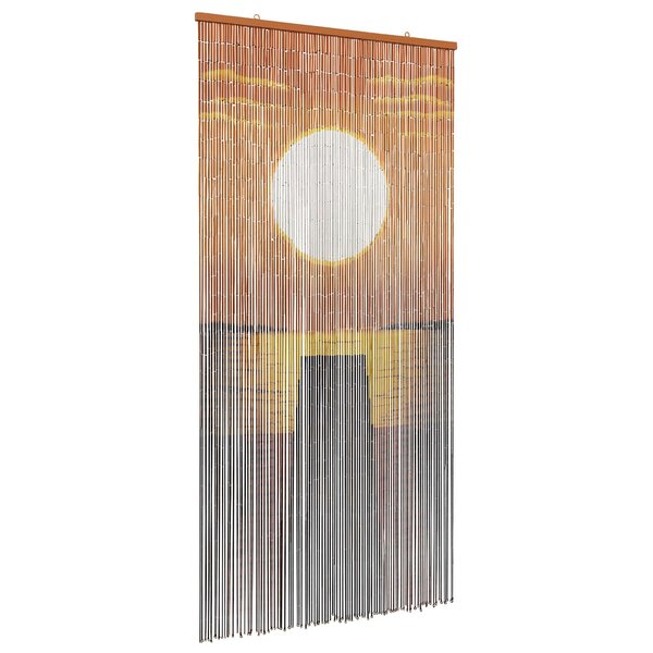 vidaXL Rideau de porte anti-insectes multicolore 200 x 100 cm Bambou