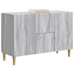 vidaXL Buffet Sonoma gris 89 x 34 5 x 60 cm Bois d'ingénierie