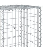 vidaXL Panier gabion avec couvercle 600x50x100 cm fer galvanisé