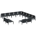 vidaXL Ensemble de canapé de jardin 13 Pièces Anthracite Acier