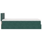 vidaXL Cadre de lit ottoman avec matelas vert foncé 90x190 cm velours