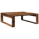 vidaXL Table basse vieux bois 100x100x35 cm bois d'ingénierie