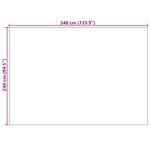vidaXL Tapis de surface Rectangulaire LUGO Taupe 240 x 340 cm