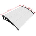 vidaXL Auvent Argenté Plastique