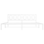 vidaXL Cadre de lit métal sans matelas et tête de lit blanc 193x203 cm