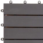 vidaXL Carreau de terrasse 30 Pièces Gris 30 x 30 cm Bois d'acacia