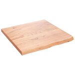 vidaXL Dessus de table marron clair bois chêne massif traité