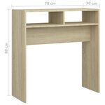 vidaXL Table console chêne sonoma 78x30x80 cm bois d'ingénierie