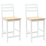 vidaXL Chaises de salle à manger 2 Pièces Blanc 40 x 47 5 x 99 5 cm