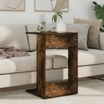 vidaXL Table d'appoint Chêne fumé 40 x 38 x 62 5 cm Bois d'ingénierie