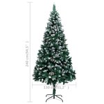 vidaXL Arbre de Noël artificiel avec LED/boules pommes de pin 240cm