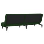 vidaXL Canapé-lit à 2 places vert foncé velours