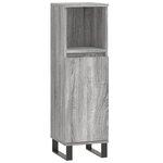 vidaXL Ensemble de meubles de salle de bain 3 Pièces Sonoma gris