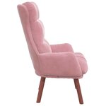 vidaXL Fauteuil relaxant Rose 69 x 74 x 93 cm Velours