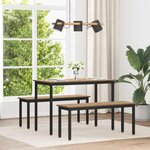 vidaXL Table de salle à manger / Table de repas MÉTAL