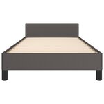 vidaXL Cadre de lit sans matelas gris 90x200 cm similicuir